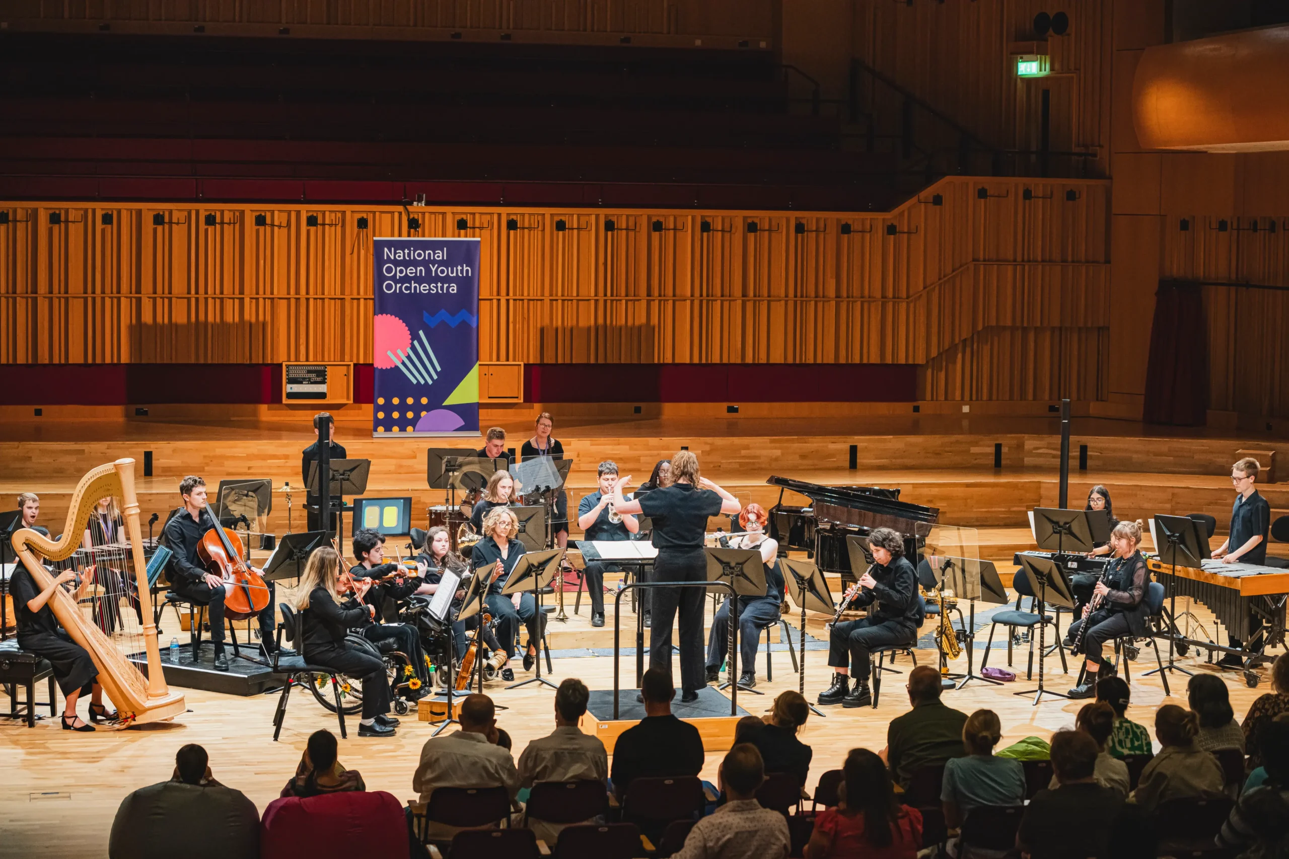 The National Open Youth Orchestra perform at Hoddinott Hall.
